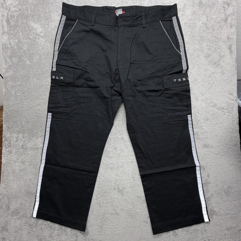 Tesla Work Pants Men's‎ 44x30 Black Reflective Employee Official 8412R Uniform
